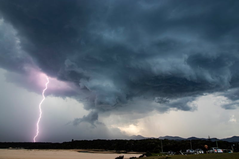 Afternoon thunderstorm at Sawtell Headland, NSW