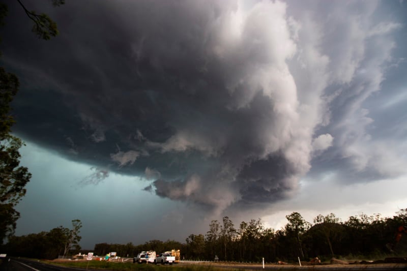 Severe thunderstorm that brought winds to 90-100km/h in the Grafton area, NSW