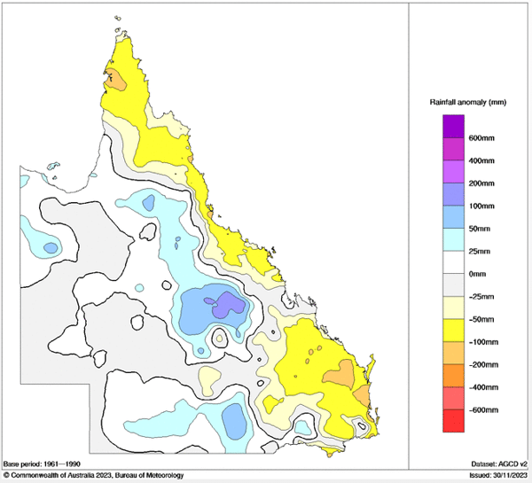 3 month rainfall anomalies