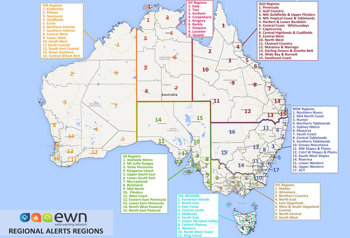 EWN Regional Alerts Map