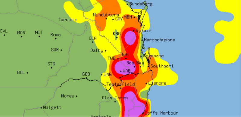 Severe Thunderstorm Probability Chart - SE/QLD & NE/NSW