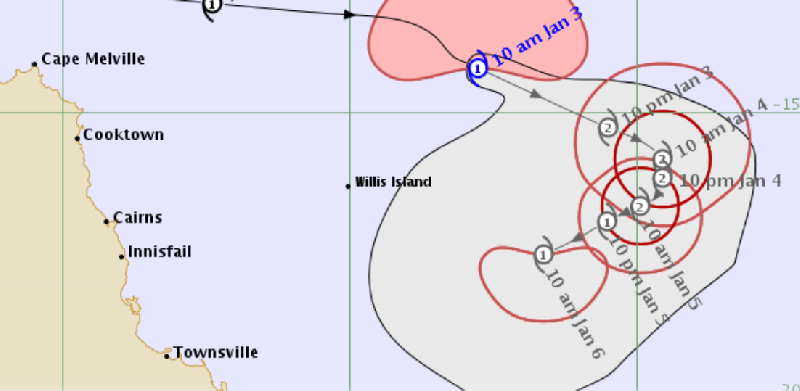 Tropical Cyclone Penny Track Map
