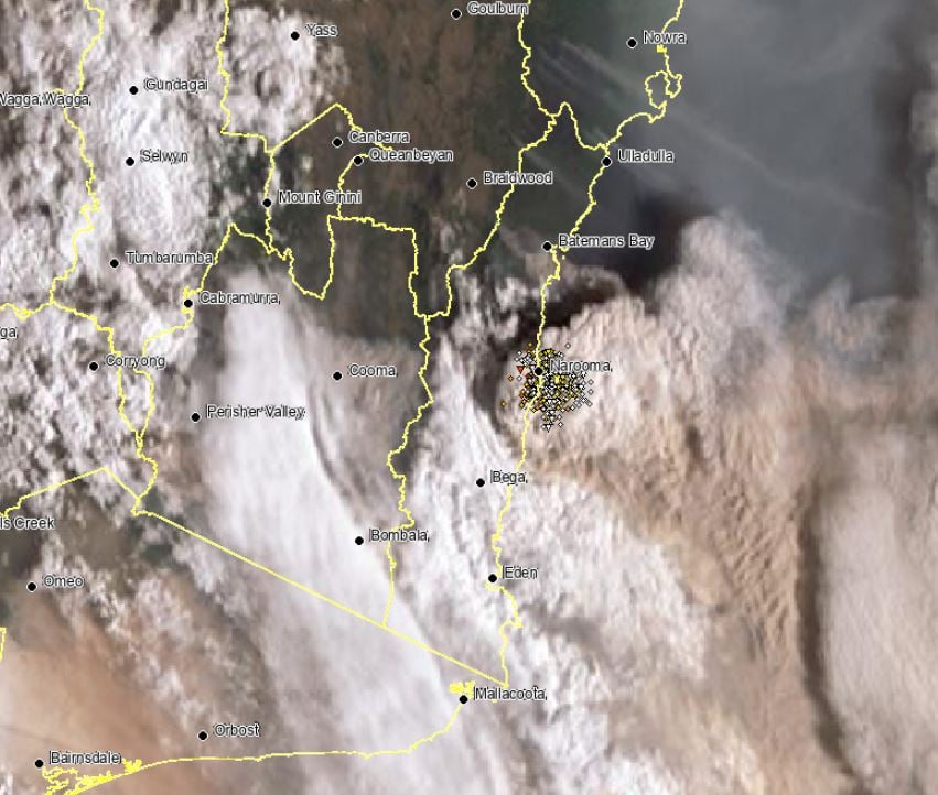 EWN Satellite image, southern NSW and VIC