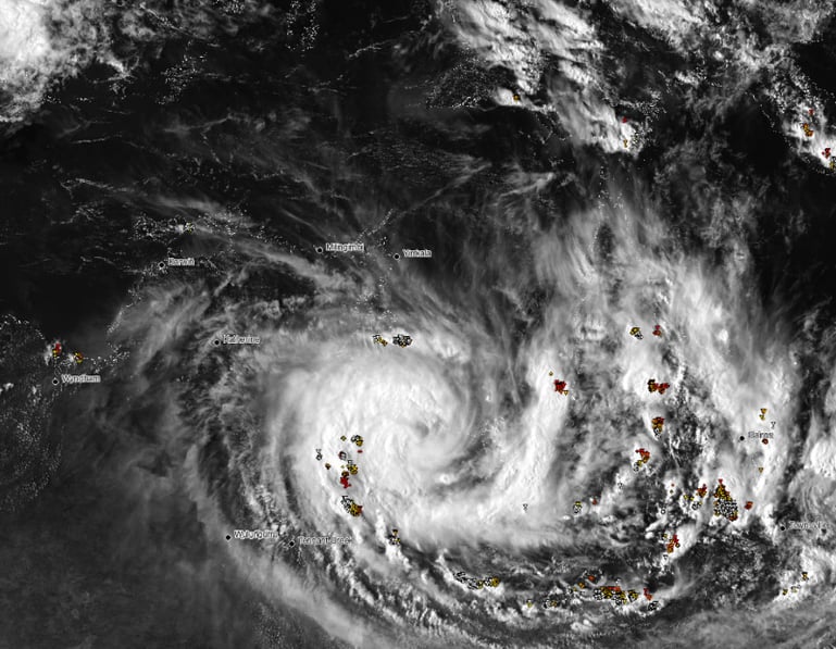 Image 1: Satellite Image of Tropical Cyclone Esther