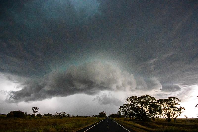 Image 2: Severe thunderstorm structure as shot by EWN's Justin Noonan west of Nyngan, NSW, Monday 22nd September 2020.
