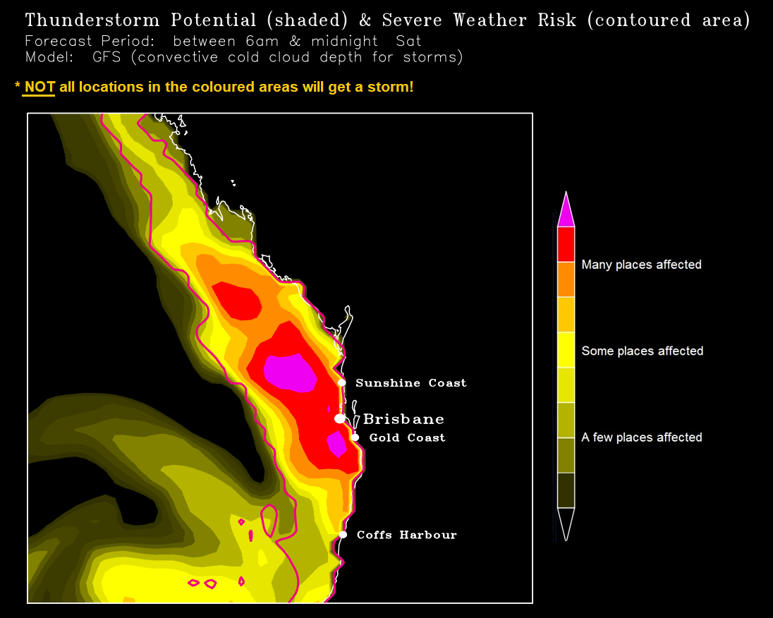 Automatically generated thunderstorm map. Image via Ken Kato