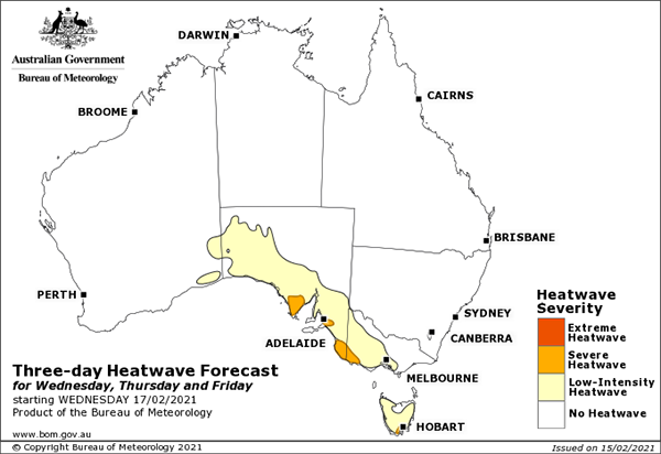 Bureau of Meteorology Heatwave Forecast