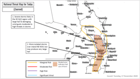 Example of a Hail Forecast Map