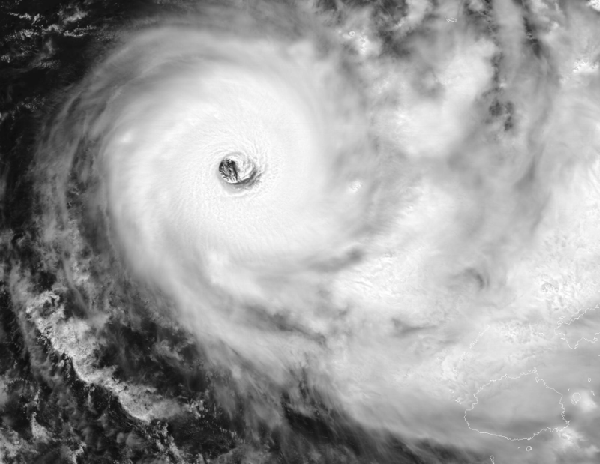 Satellite imagery of Category 5 Yasa