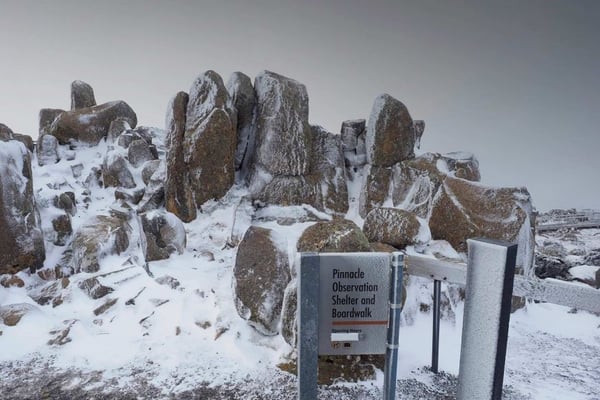 Snow on Mount Wellington