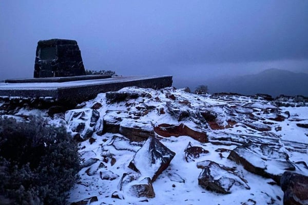 Snow on Mount William (VIC) in Grampians National Park