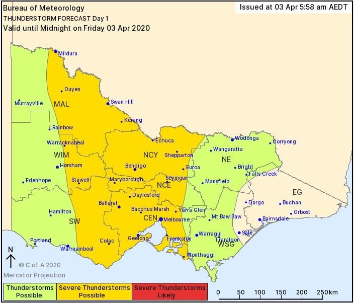 BoM VIC storm forecast map