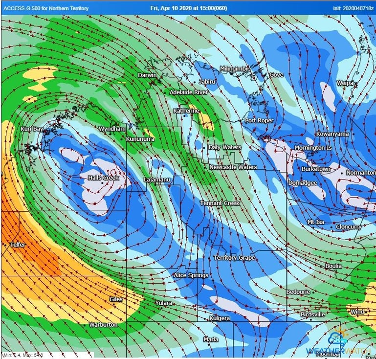 Upper low over northern