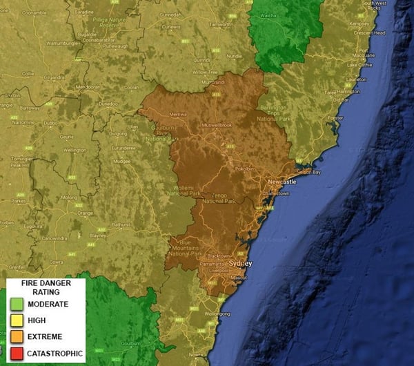 NSW fire danger