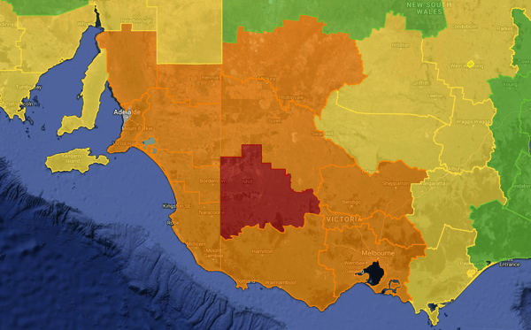 Southern AU fire danger