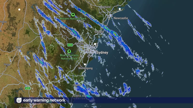 Hail Tracks From HaiAWARE over Sydney and NSW