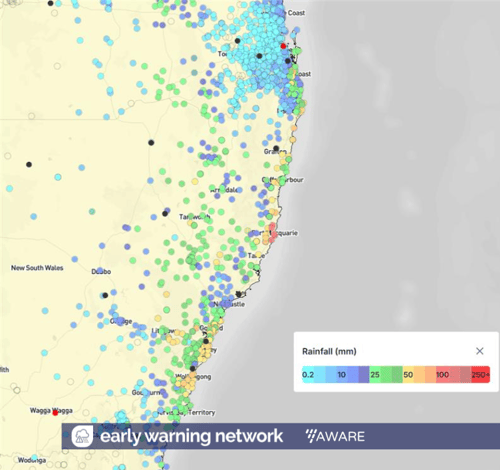 rainfall totals past 24 hours EWN AWARE 21 August 2025