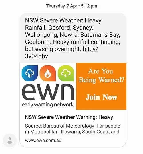 EWN SMS Alert