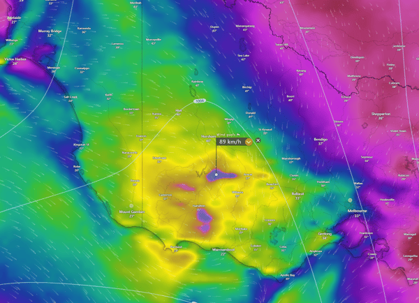 potential wind gusts