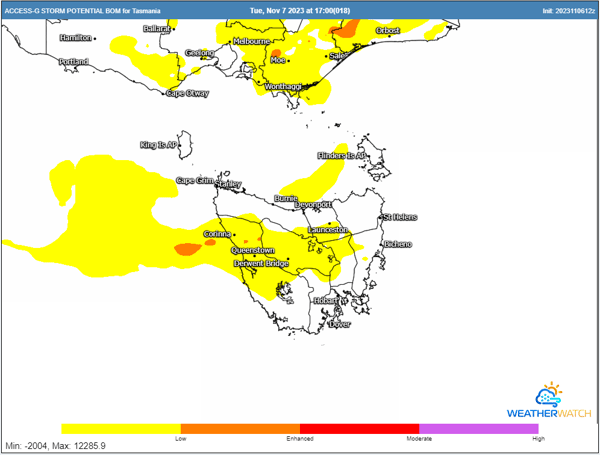 tas storms tues