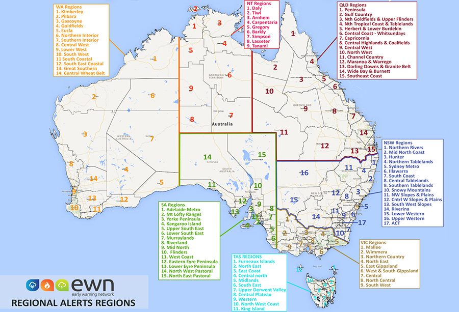EWN monitors severe weather and natural hazard events across Australia